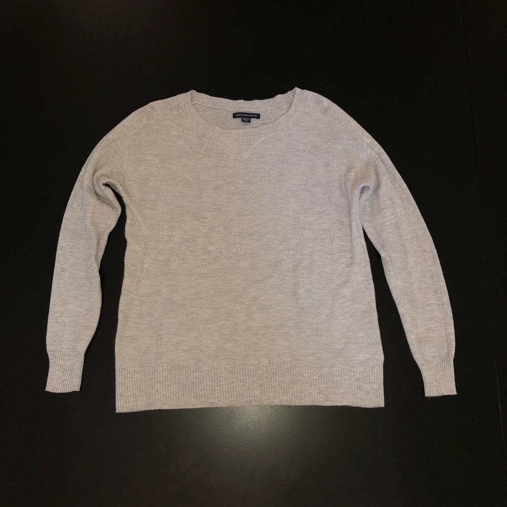 American Eagle gray knit sweater xsmall